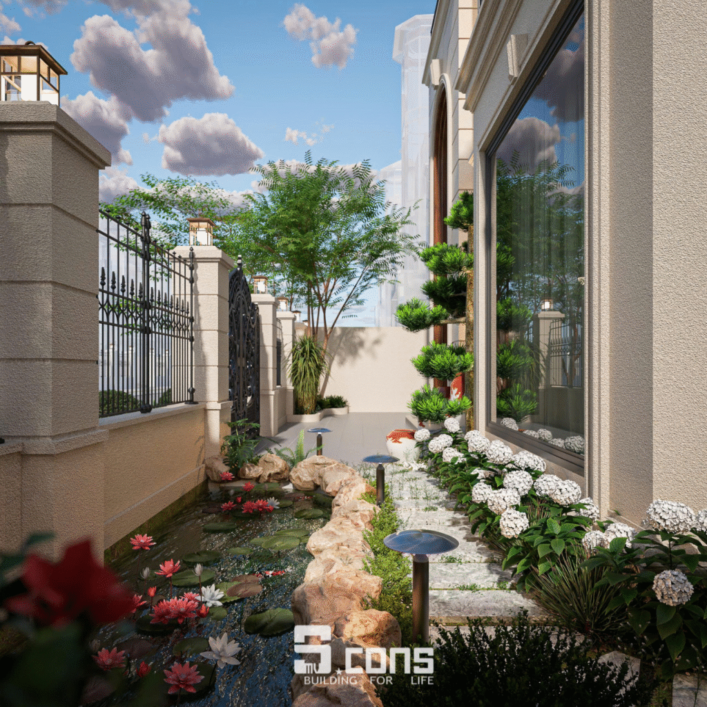 Khuôn viên Anh Hoan – Ngọc Trai Vinhome Ocen Park 1