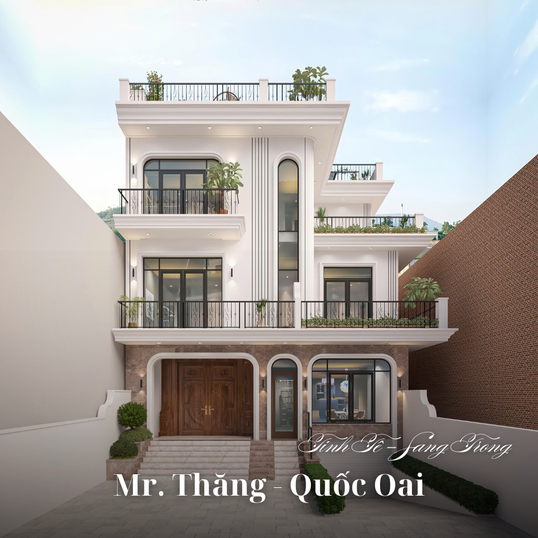 Dự án nhà Anh Thăng – Quốc Oai | Thiết kế & Thi công trọn gói từ kiến trúc đến nội thất