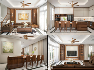 Thiết kế Nội Thất Gỗ Óc Chó V'AN VILLA - HƯNG YÊN