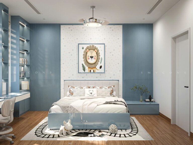 Không gian phòng ngủ con năng động