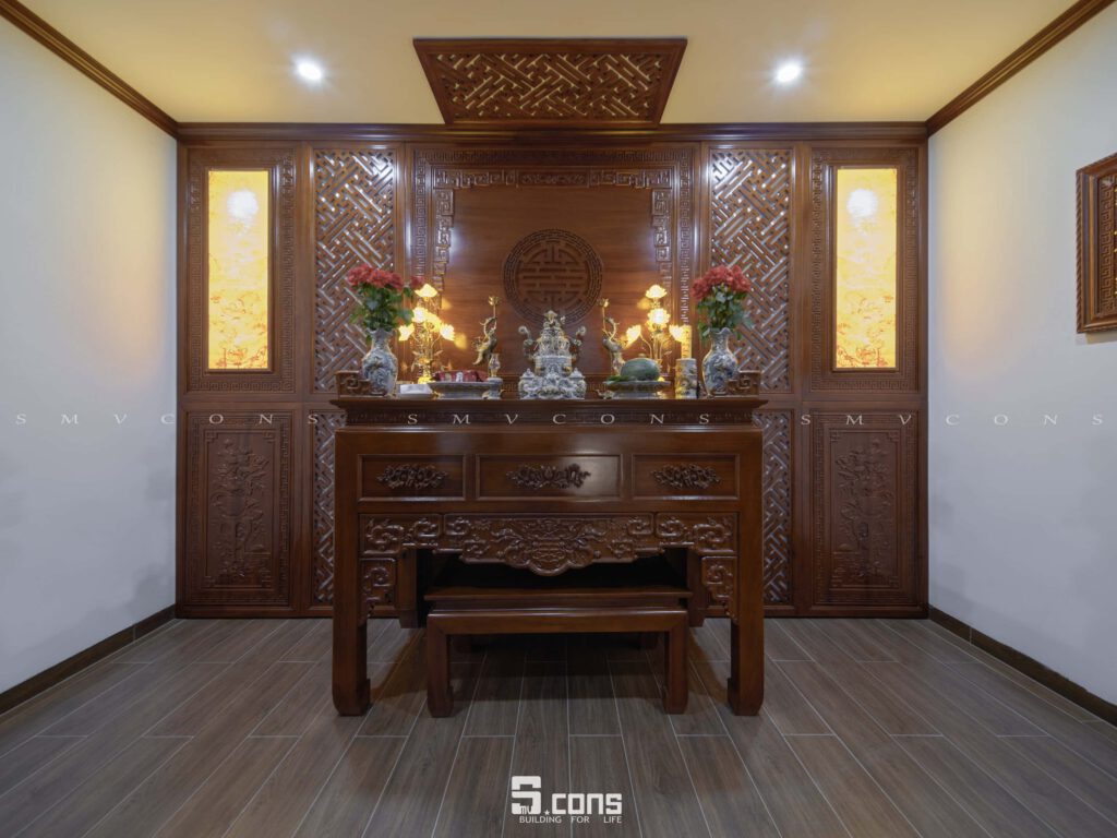 Không gian phòng thờ trang nghiêm
